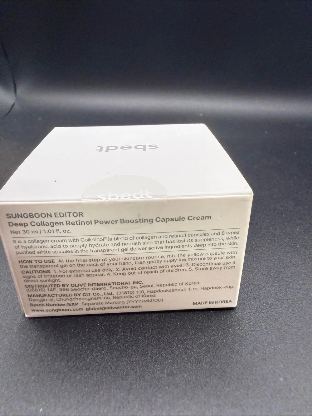 Sungboon Editor Deep Collagen Retinol Capsule Cream - White
